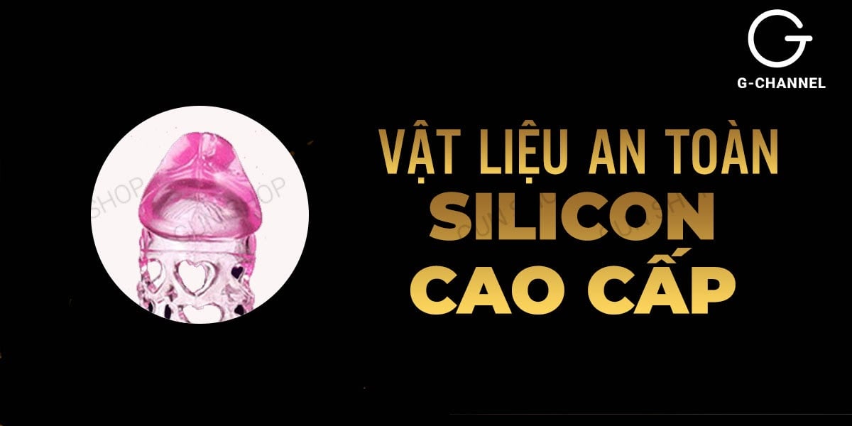 Bao cao su đôn dên Baile lưới hoa hồng tăng kích thước 5cm siêu kích thích