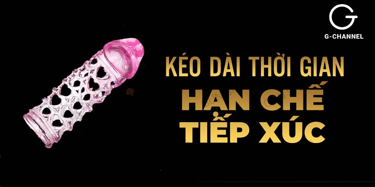 Bao cao su đôn dên Baile lưới hoa hồng tăng kích thước 5cm siêu kích thích