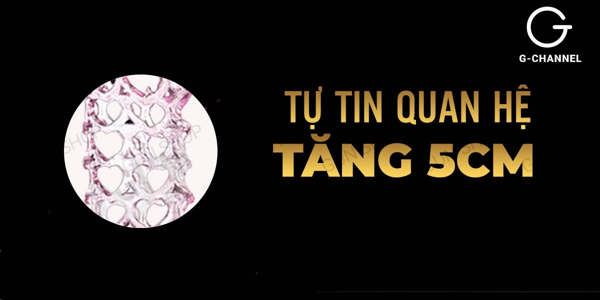 Bao cao su đôn dên Baile lưới hoa hồng tăng kích thước 5cm siêu kích thích