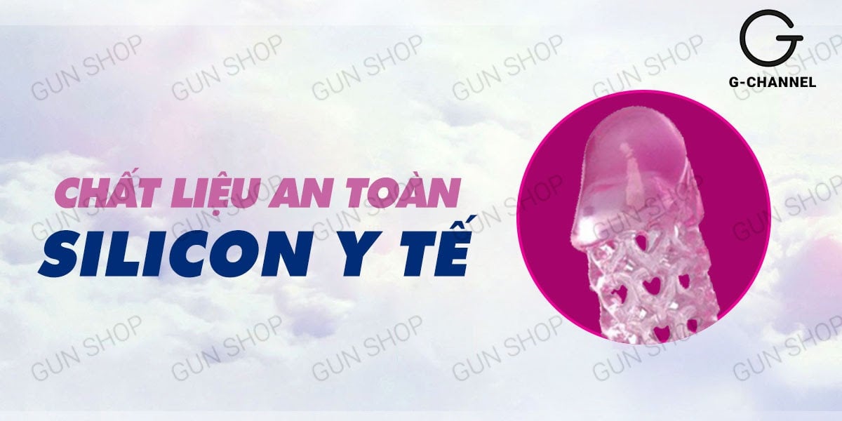 Bao cao su đôn dên rung Baile Hoa hồng mềm mại tăng khoái cảm