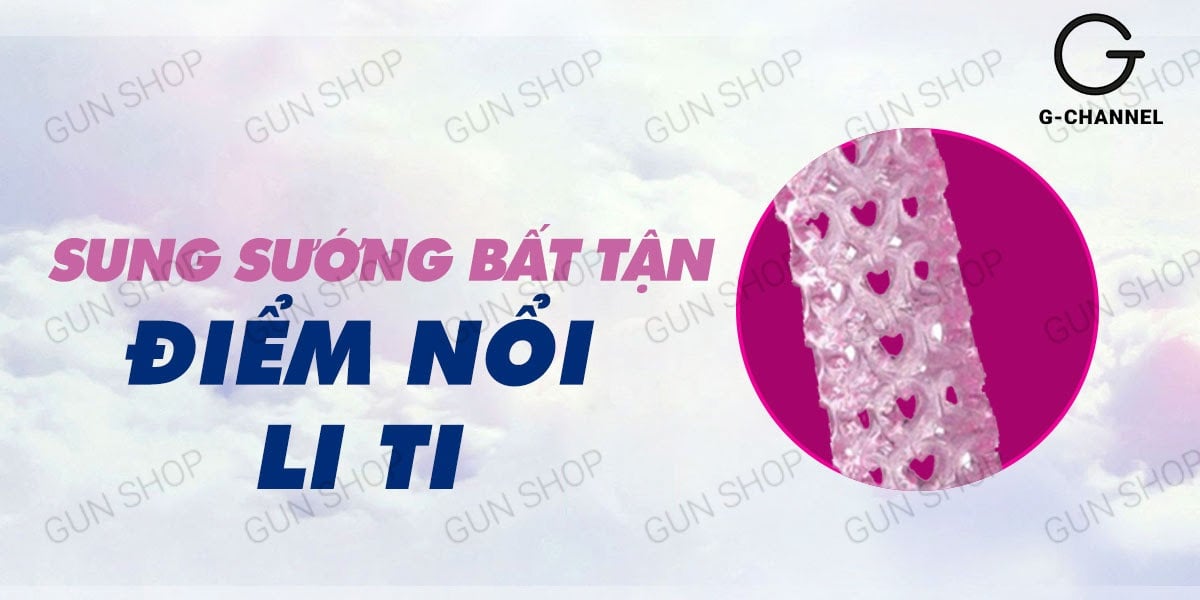 Bao cao su đôn dên rung Baile Hoa hồng mềm mại tăng khoái cảm