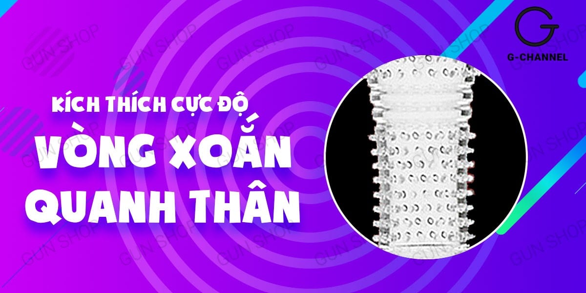 Bao cao su đôn dên Aichao silicon y tế gai nổi kích thích hưng phấn