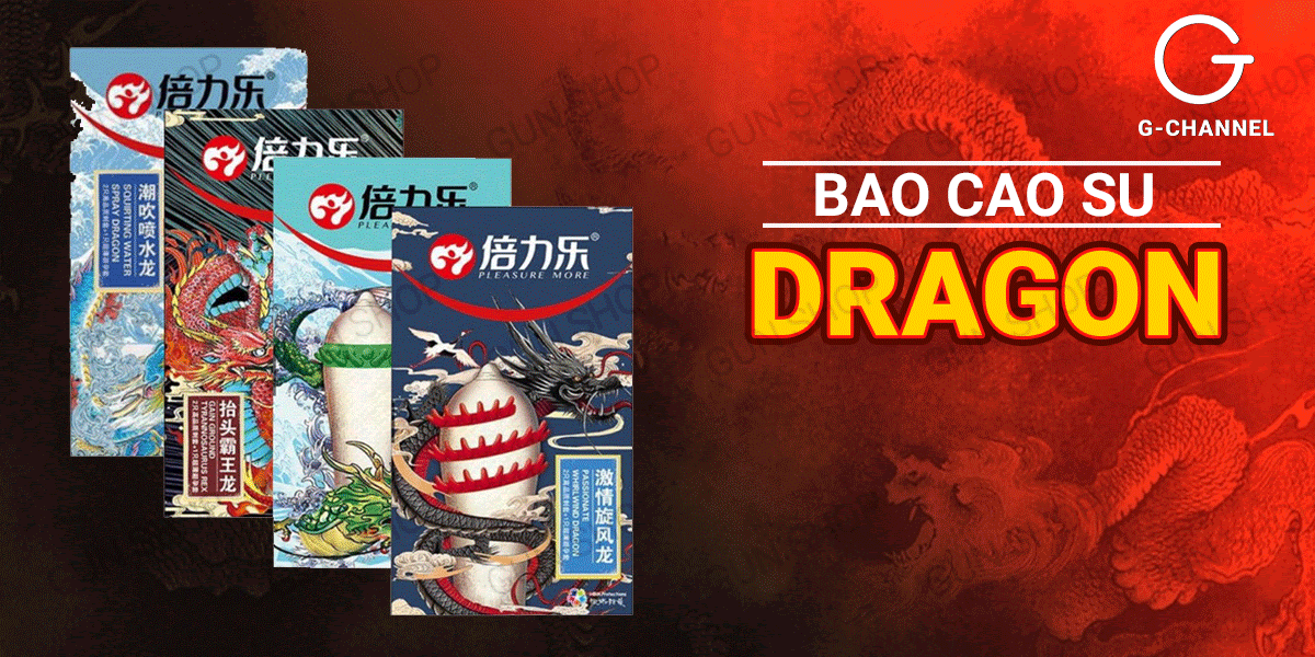 Bao cao su Dragon gân gai bi lớn kích thích đê mê hộp 3 cái