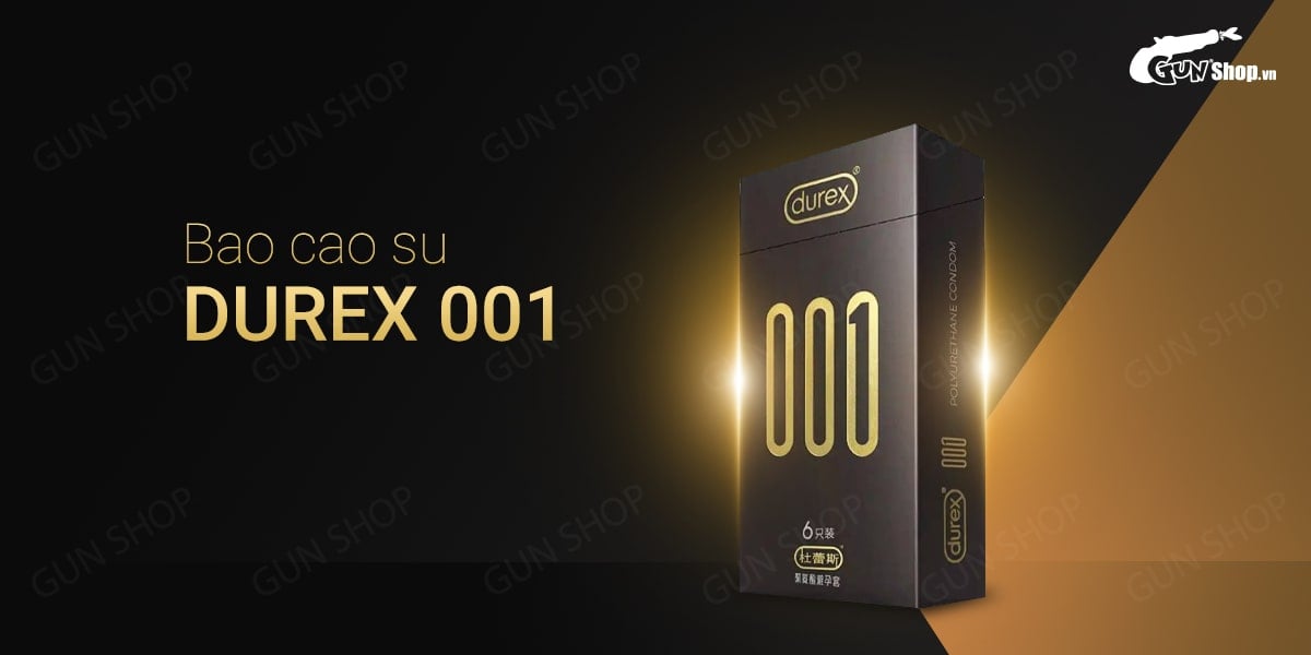 Địa chỉ bán Bao cao su Durex 001 - Siêu mỏng 54mm - Hộp 6 cái  hàng xách tay