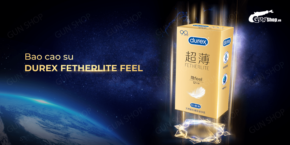 Bao cao su Durex Fetherlite Siêu mỏng Gel nhiều Hộp 12 cái
