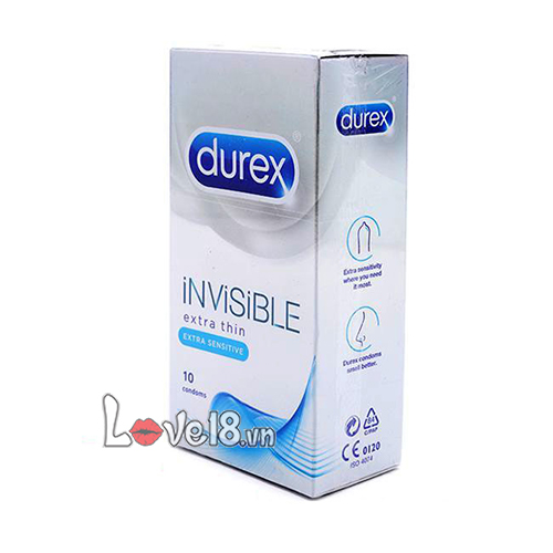 Bao Cao Su Durex Invisible Siêu Mỏng, An Toàn, Cảm Giác Thật