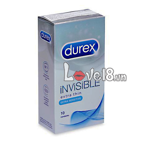 Bao Cao Su Durex Invisible Siêu Mỏng, An Toàn, Cảm Giác Thật