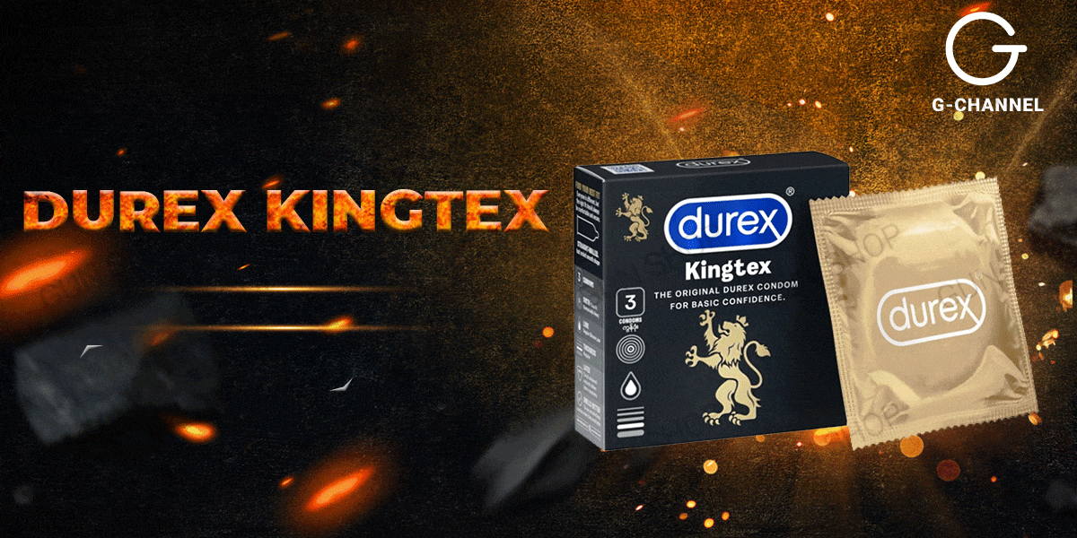 Bộ 2 hộp bao cao su Durex Kingtex siêu mỏng ôm sát 49mm