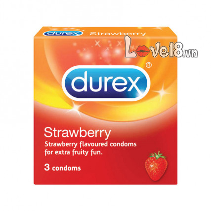 Bao Cao Su Durex Hương Dâu Mỏng An Toàn Chống Tuột