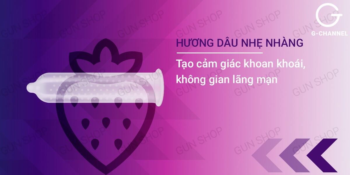 Đại lý Bao cao su Human - Hương dâu điểm nổi - Hộp 120 cái  nhập khẩu