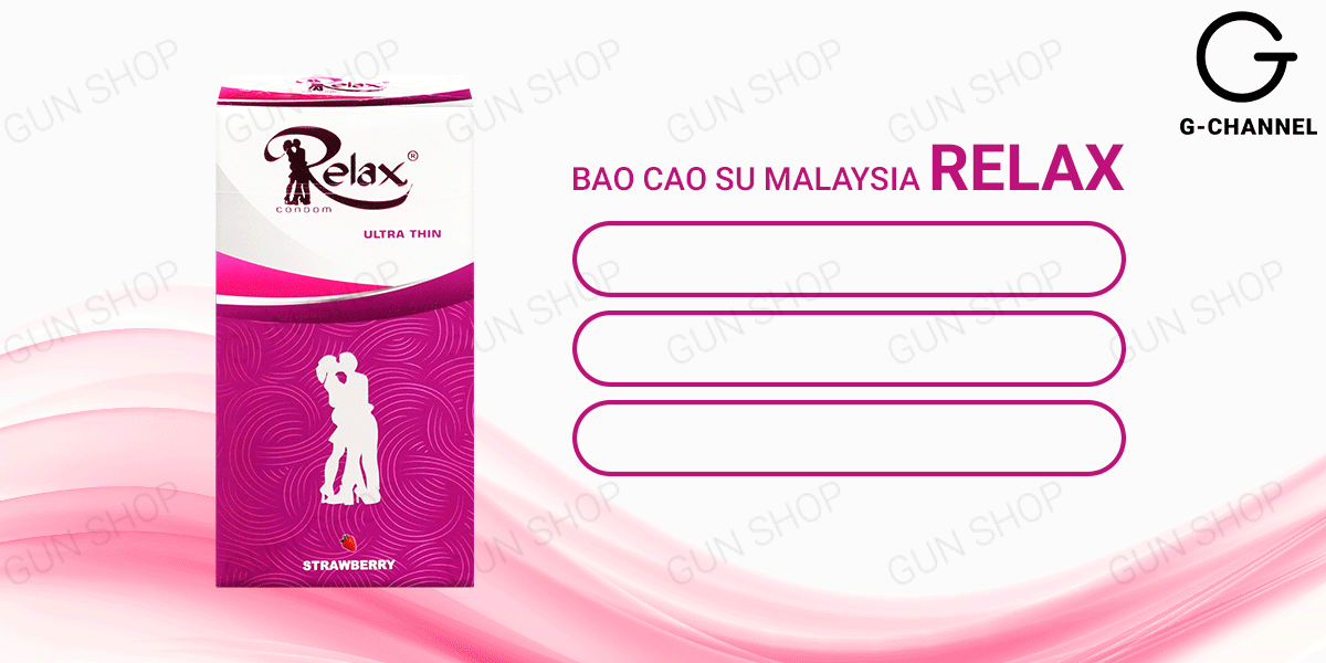 Bao cao su Relax hương dâu mềm mượt an toàn hộp 12 cái