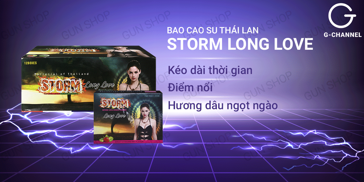 Bao cao su Storm Long Love 120 cái kéo dài thời gian tăng khoái cảm