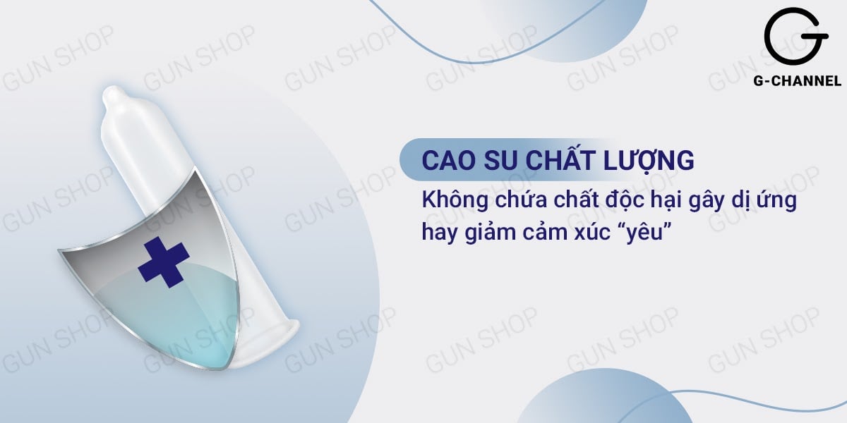 Bao cao su Liebe mỏng trơn size 49mm hộp 12 cái an toàn tiện lợi