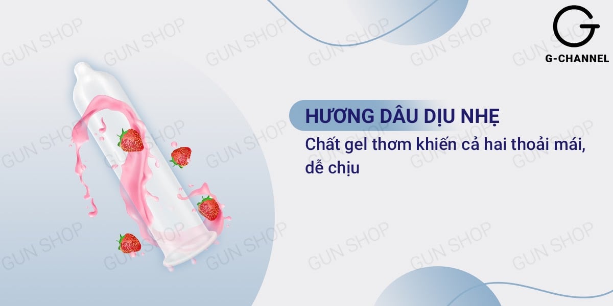 Bao cao su Liebe mỏng trơn size 49mm hộp 12 cái an toàn tiện lợi