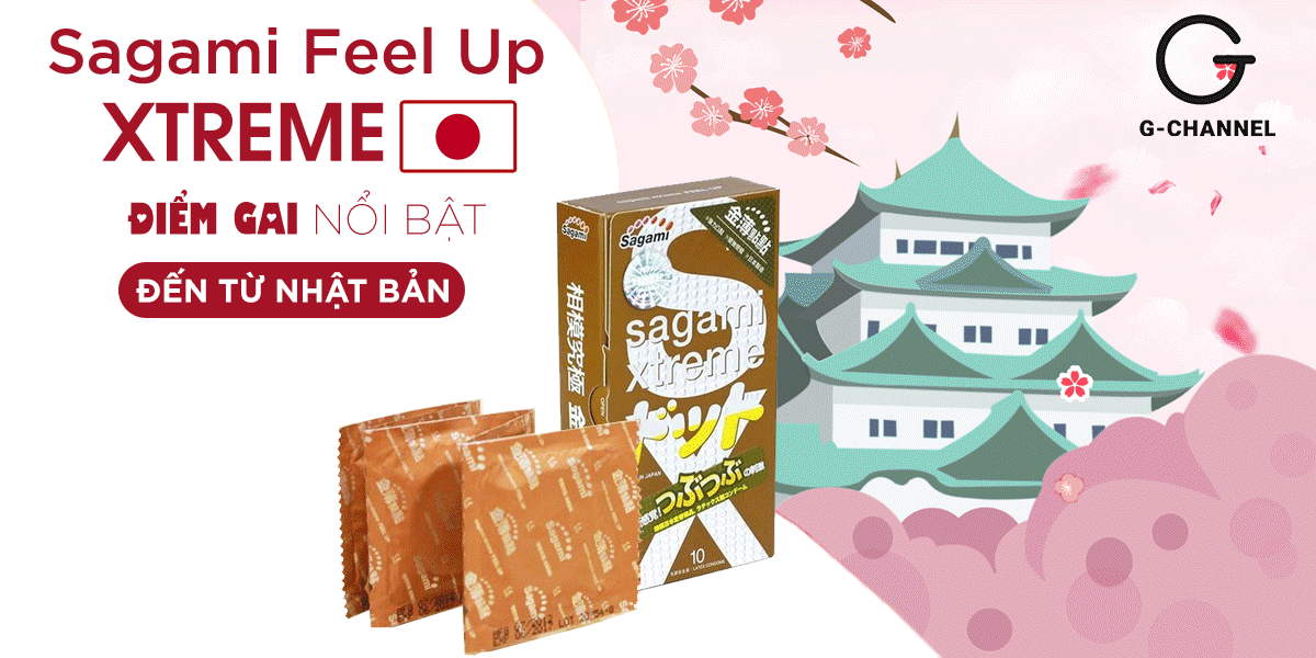 Địa chỉ bán Bao cao su Sagami Feel Up - Siêu điểm nổi - Hộp 10 cái  tốt nhất