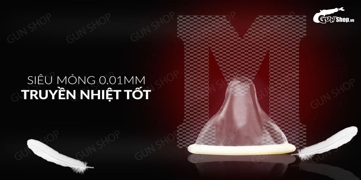 Bao cao su Muaisi 0.01 Trắng siêu mỏng cảm giác thật Hộp 10 cái giá tốt