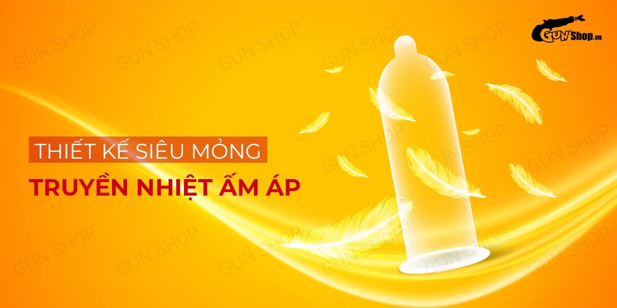 Bao cao su Muaisi Cam siêu mỏng hương dâu chất lượng 10 cái