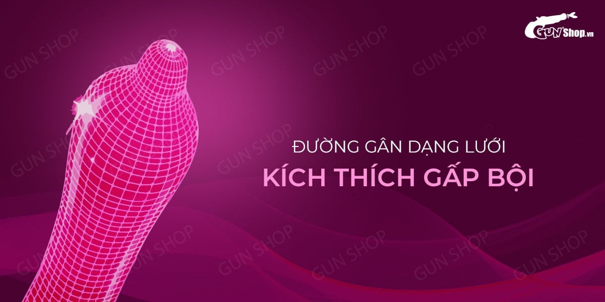 Bao cao su Muaisi Hồng siêu mỏng gel nhiều cảm giác hộp 10