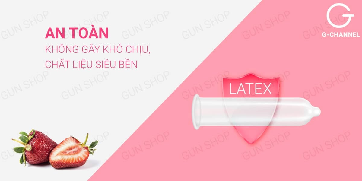 Thông tin Bao cao su Nakanishi - Siêu mỏng 0.03mm - Hương dâu - Hộp 4 cái  loại tốt
