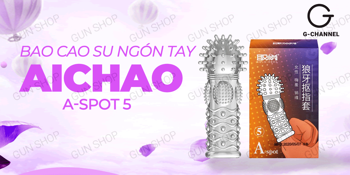 Cửa hàng bán Bao cao su ngón tay Aichao A-spot 5 - Gai nổi lớn - Hộp 1 cái  hàng xách tay