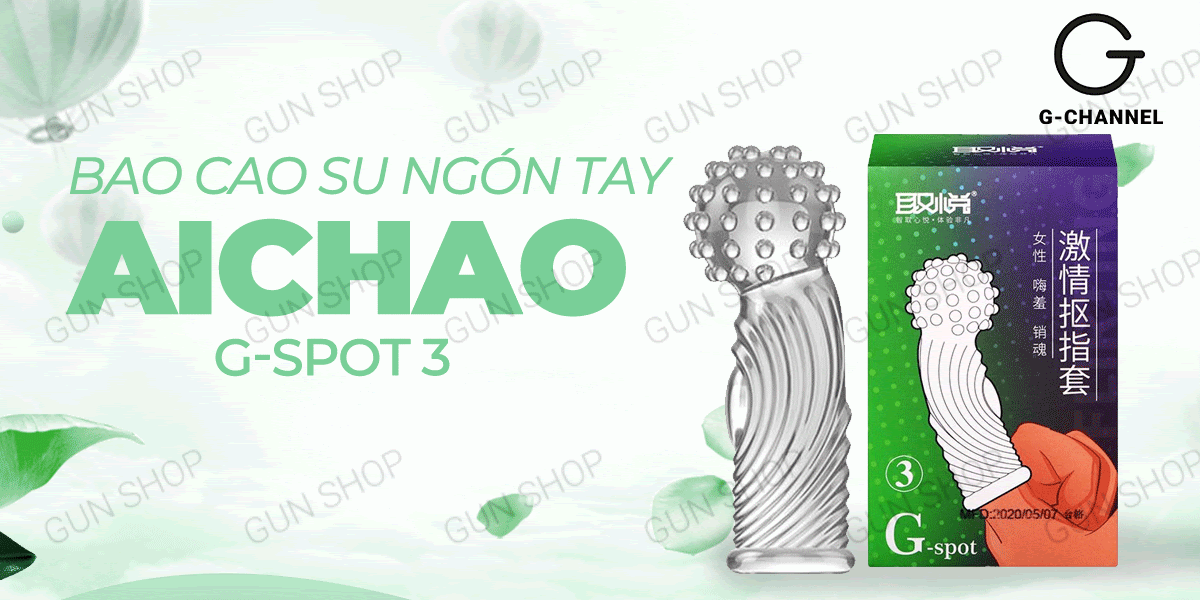 Cung cấp Bao cao su ngón tay Aichao G-spot 3 - Gai nổi lớn - Hộp 1 cái  giá tốt
