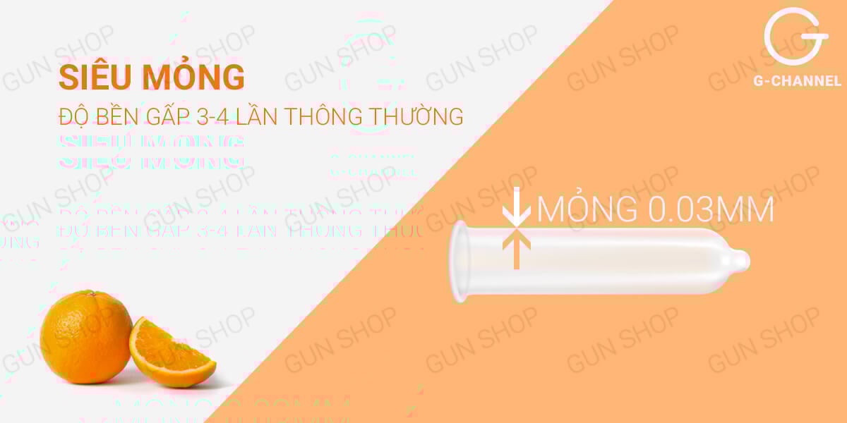 Review Bao cao su Nakanishi - Siêu mỏng 0.03mm - Hương cam - Hộp 4 cái  giá tốt