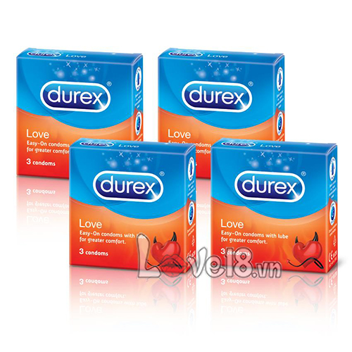Bao Cao Su Durex Love Mỏng Bôi Trơn Kéo Dài Thời Gian Yêu 3 Cái
