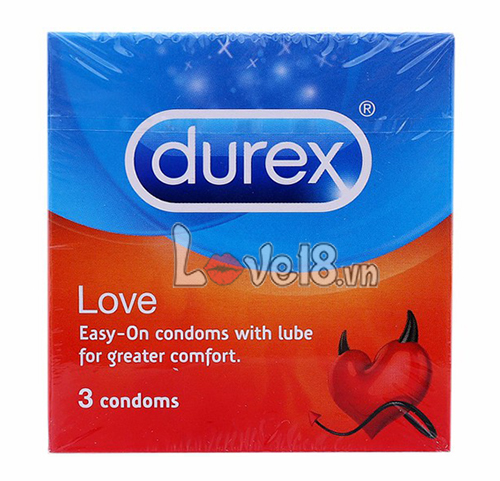 Bao Cao Su Durex Love Mỏng Bôi Trơn Kéo Dài Thời Gian Yêu 3 Cái