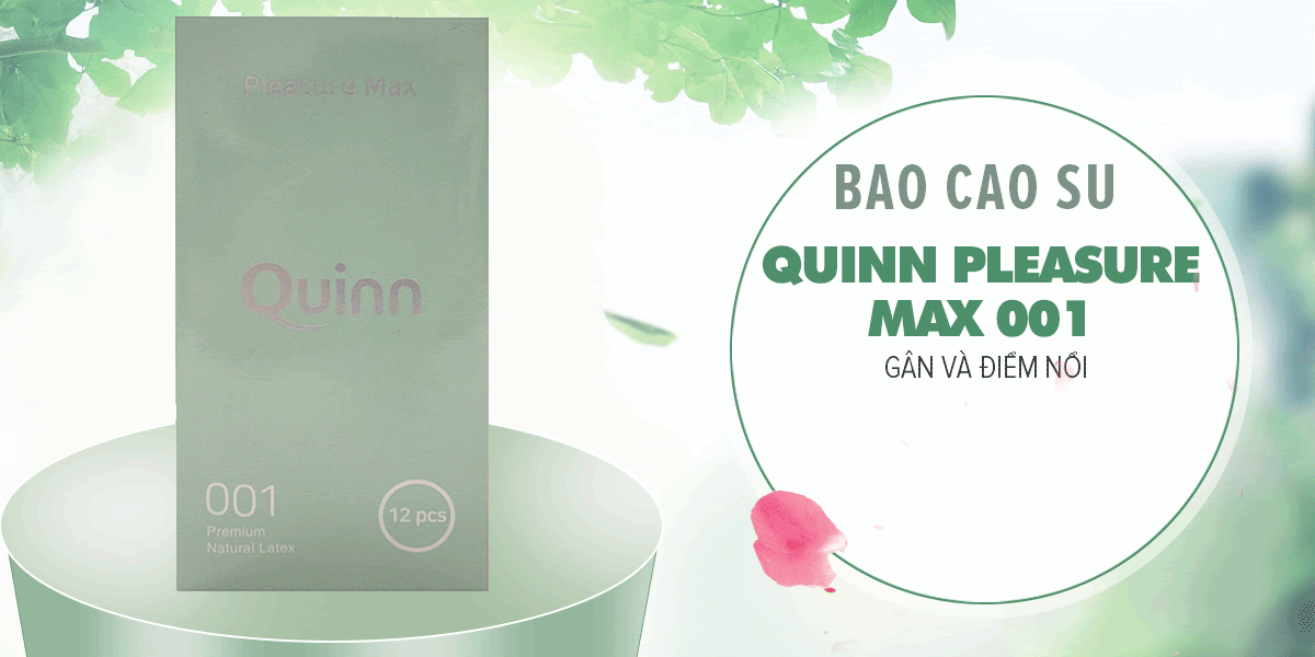 Bao cao su Quinn Pleasure Max gân điểm nổi kích thích mạnh mẽ