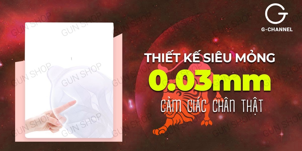 Giá sỉ Bao cao su Ropockon Cung Sư Tử - Mỏng 0.03mm hương dâu - Hộp 12 cái  tốt nhất