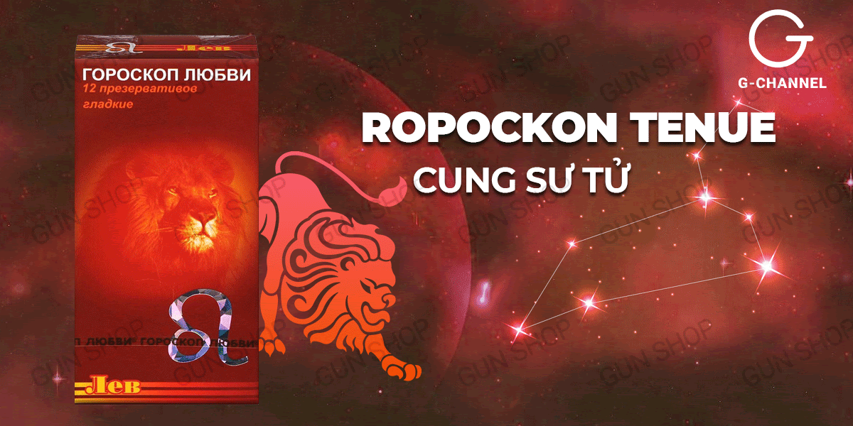Giá sỉ Bao cao su Ropockon Cung Sư Tử - Mỏng 0.03mm hương dâu - Hộp 12 cái  tốt nhất