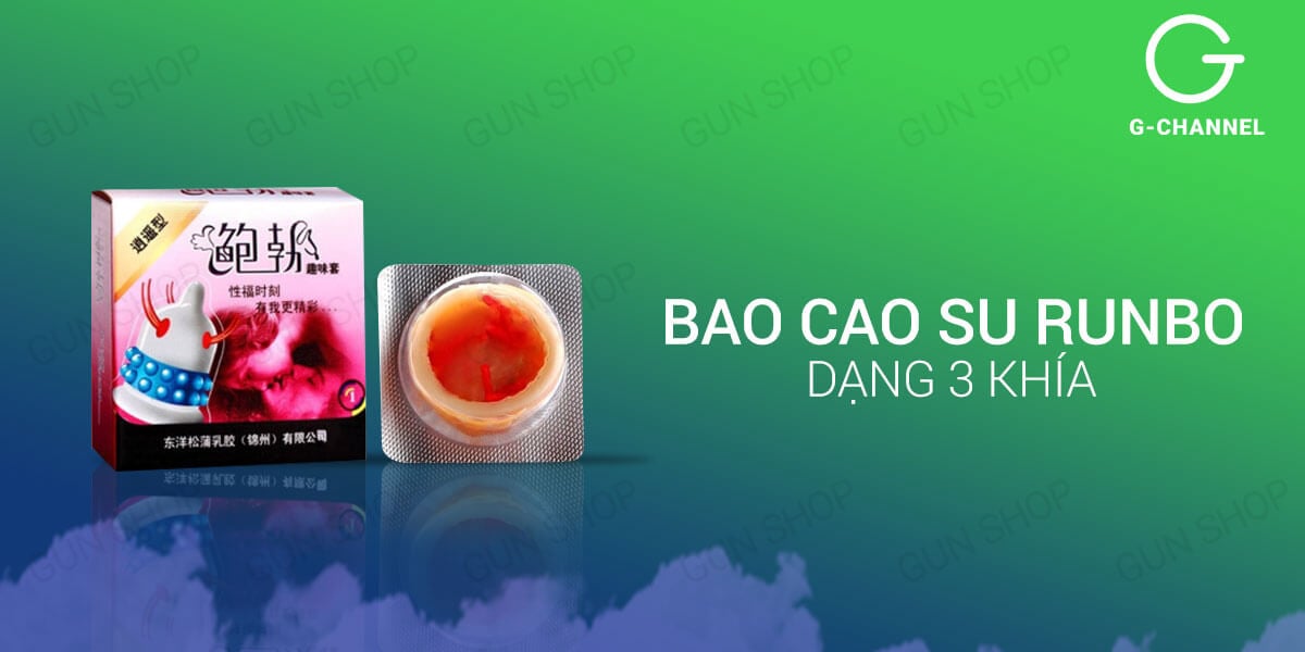 Bộ 3 bao cao su Runbo gai lớn - Siêu mỏng, an toàn, giá tốt