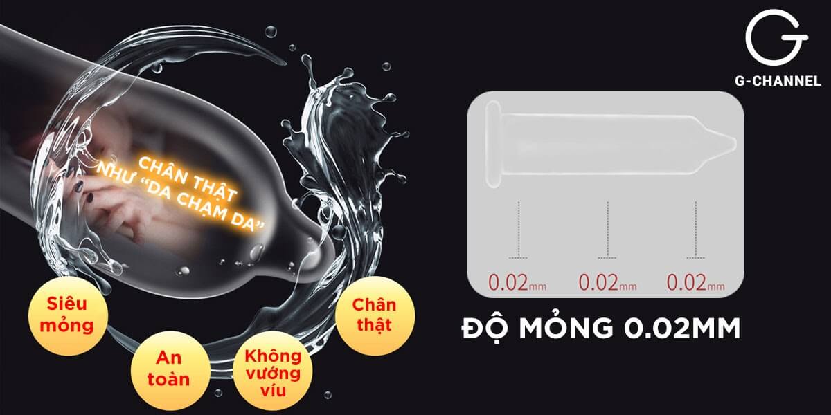 Cung cấp Bao cao su Sagami 002 - Siêu mỏng 0.02mm - Hộp 2 cái  cao cấp