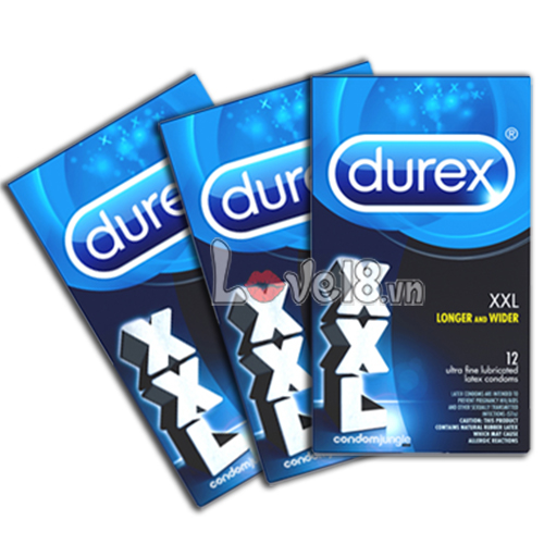 Bao Cao Su Size Lớn Durex XXL Hộp 12 An Toàn Êm Ái