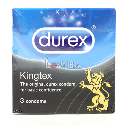 Bao Cao Su Durex Kingtex Size Nhỏ Hộp 3 Cái Siêu Khít