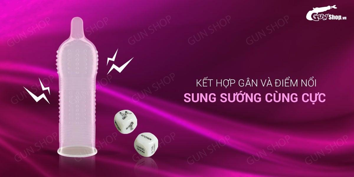 Bao cao su SO 3 in 1 siêu mỏng gân điểm nổi an toàn hộp 12 cái