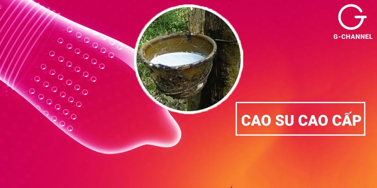 Bao cao su Super Gold gân gai lớn tăng khoái cảm hộp 2 cái