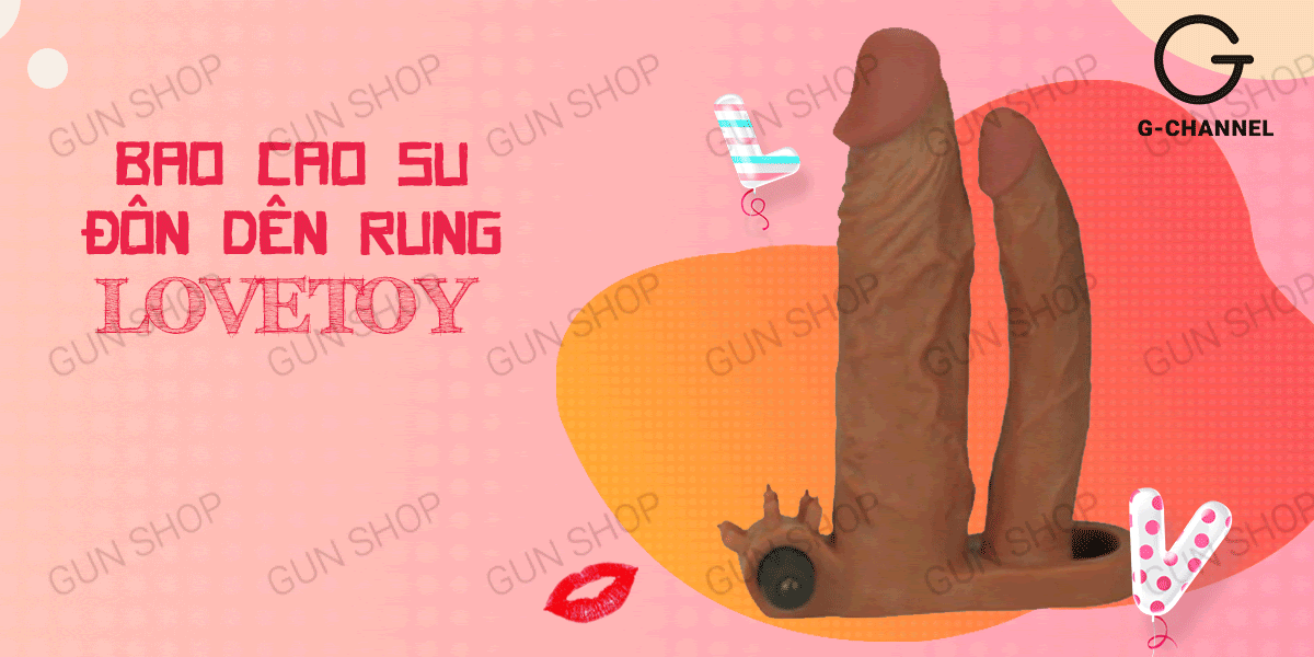 Bỏ sỉ Bao cao su đôn dên tăng kích thước rung mạnh Lovetoy 2 đầu  tốt nhất