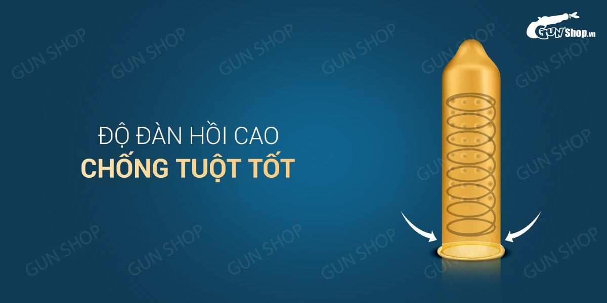 Bao cao su OLO siêu mỏng 0.01 Đồng Hồ Vàng, kéo dài, hộp 10