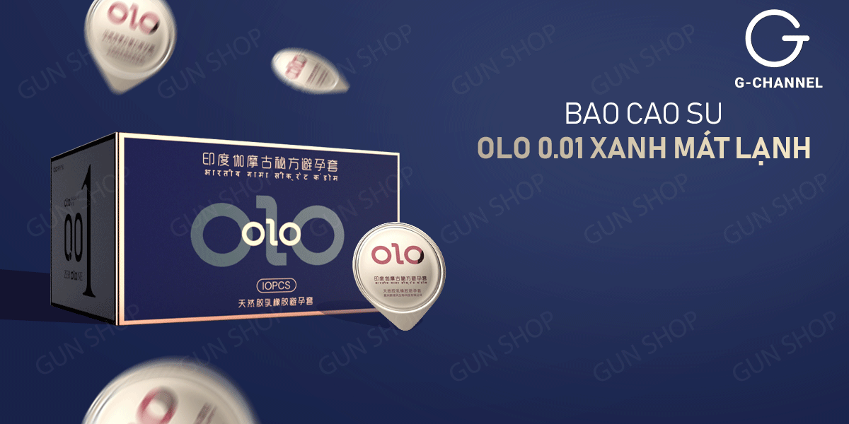 Bao cao su OLO 0.01 Xanh siêu mỏng mát lạnh kéo dài quan hệ
