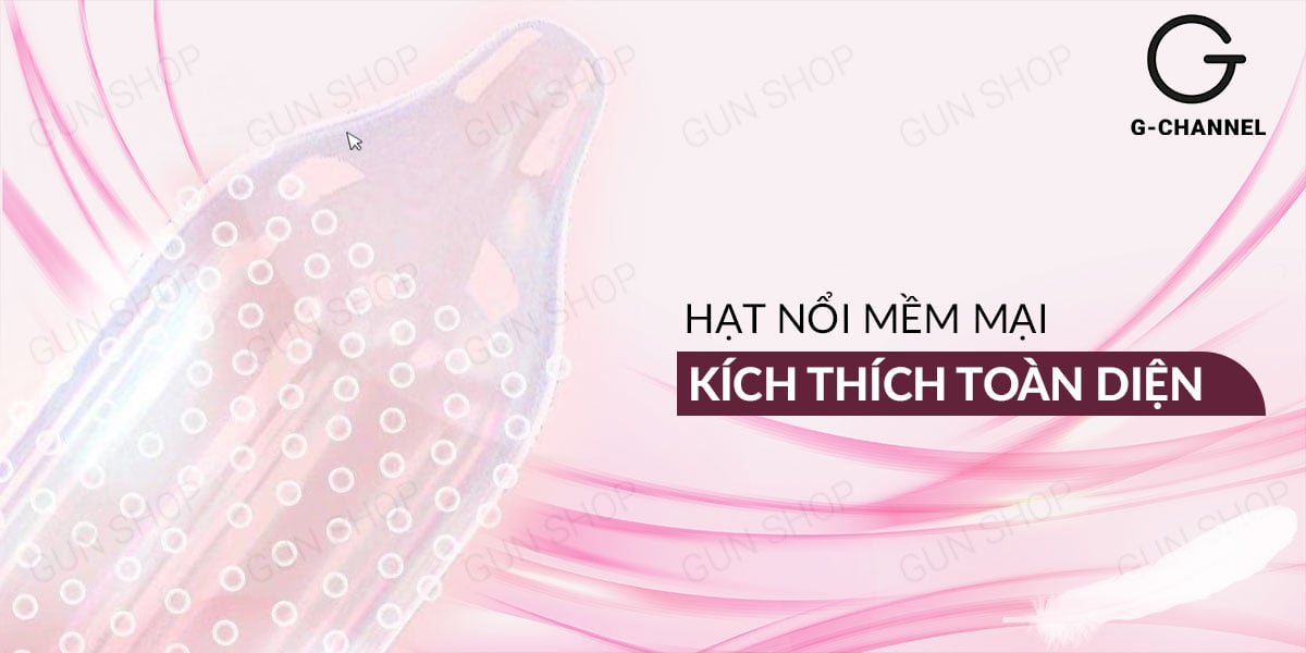 Bao cao su OLO 0.01 Hồng siêu mỏng hạt gel bôi trơn cảm giác thật