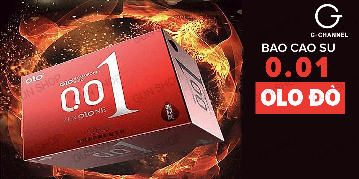 Nhập sỉ Bao cao su OLO 0.01 Đỏ - Siêu mỏng nóng ấm - Hộp 10 cái  giá tốt
