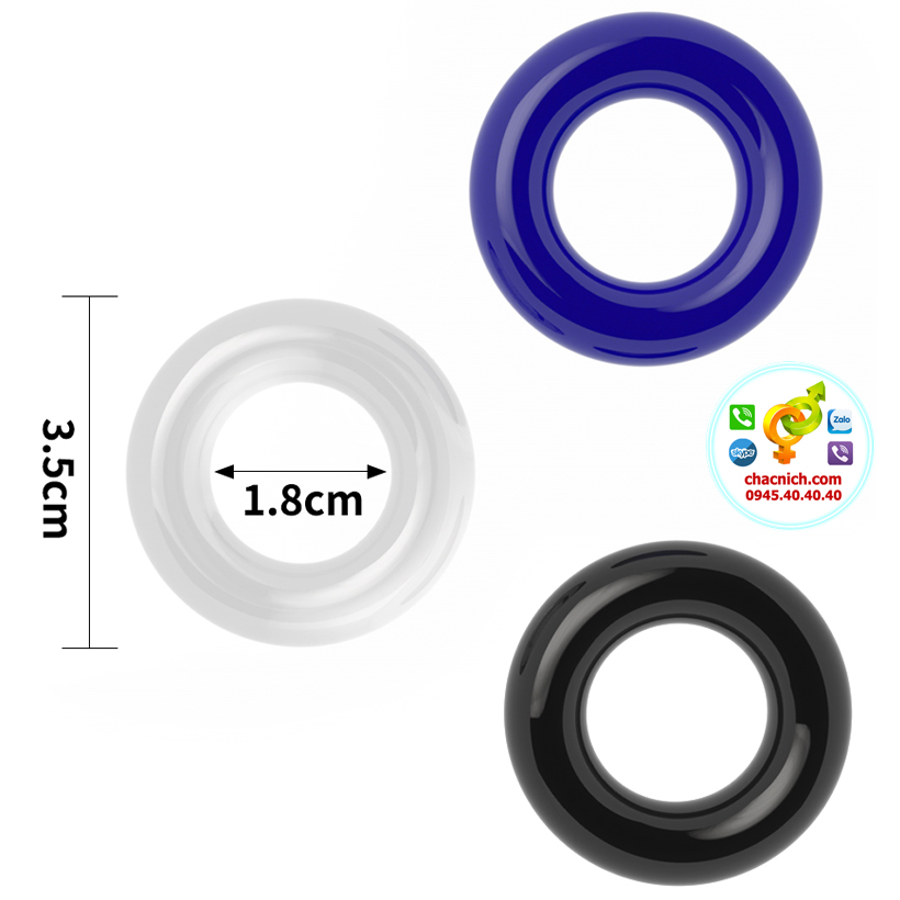 Bộ 3 vòng cockring Lovetoy Power Plus tăng kích cỡ chống xuất sớm