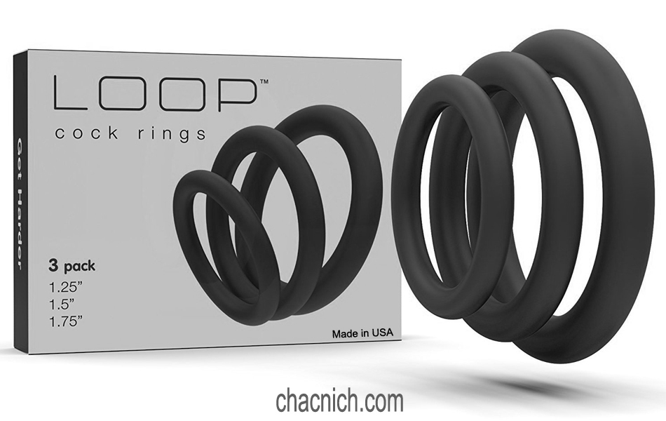 Bỏ sỉ Bộ 3 vòng đeo dương vật Loop Cockrings Black  loại tốt