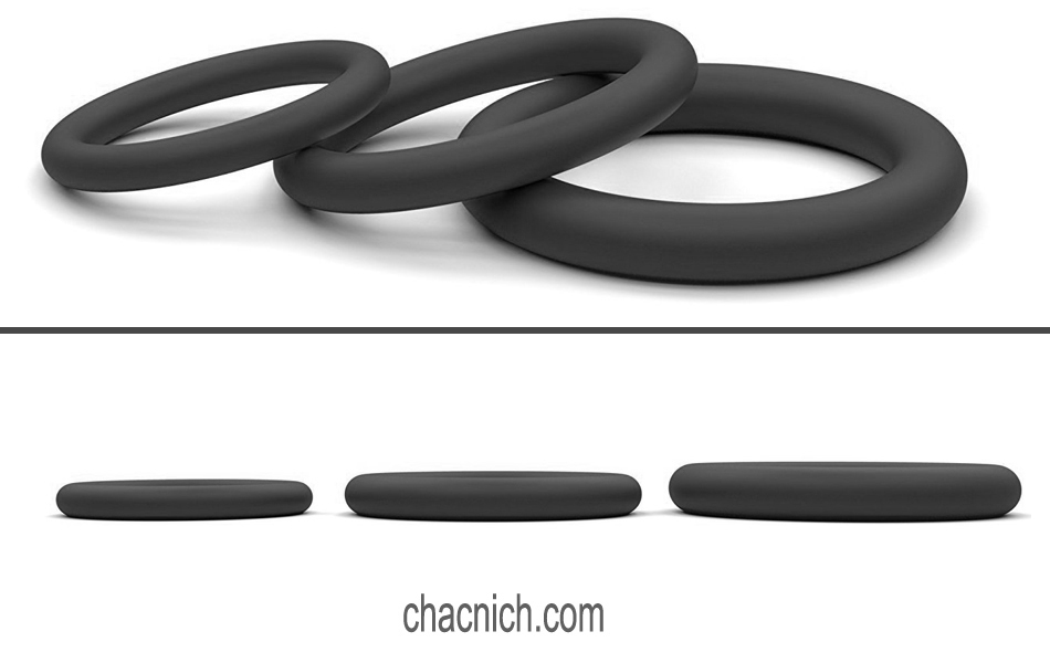 Bỏ sỉ Bộ 3 vòng đeo dương vật Loop Cockrings Black  loại tốt