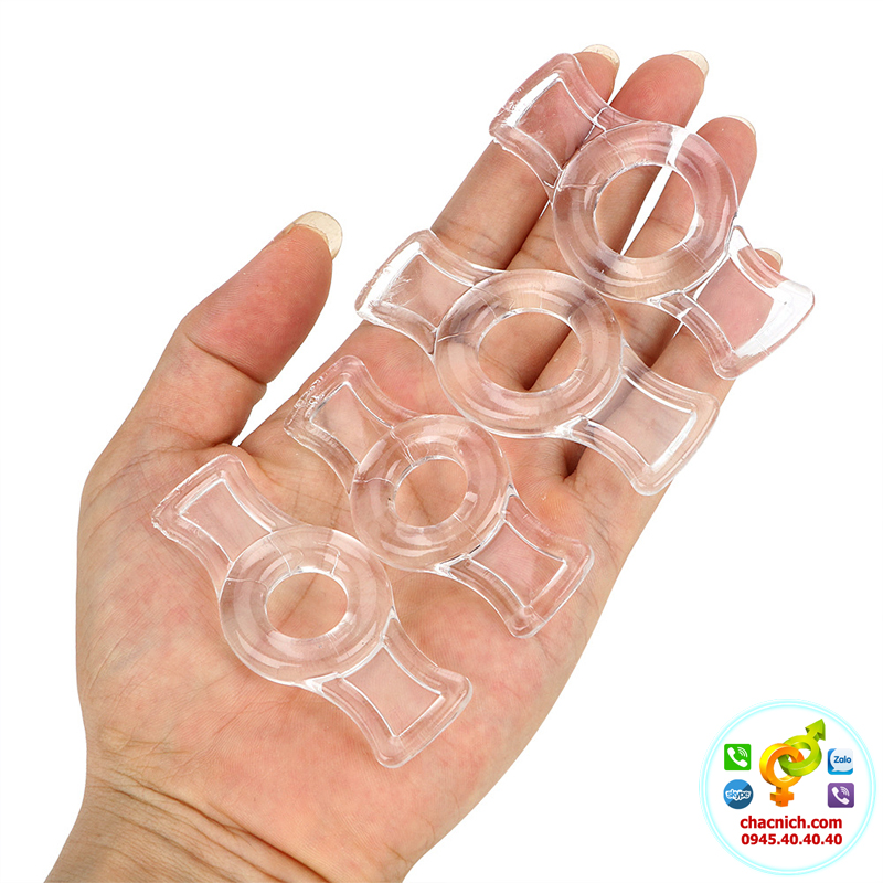 Bộ 4 vòng cockring silicone mềm dẻo tăng cường sinh lý nam