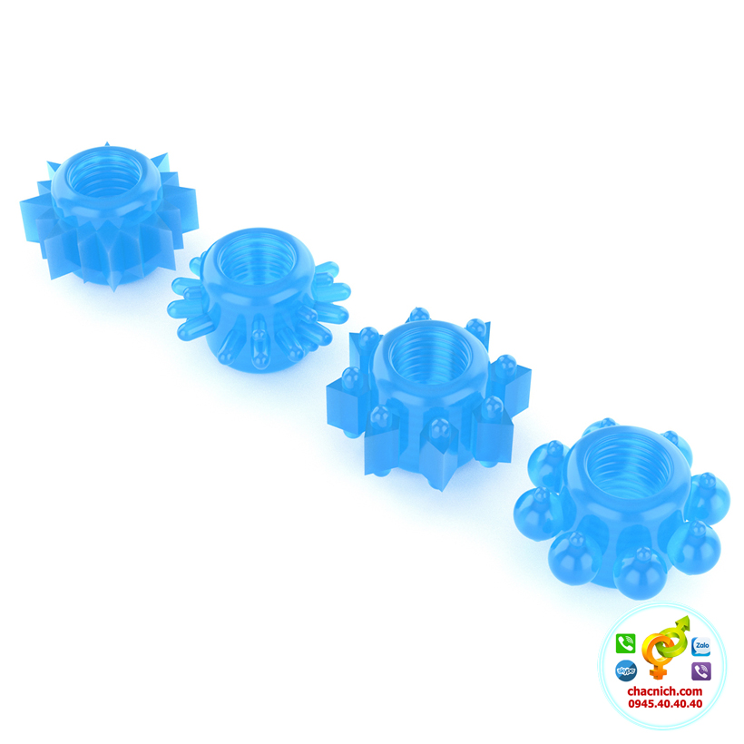 4 Vòng Cockring Phát Sáng Lovetoy Lumino Play Silicon Tăng Khoái Cảm