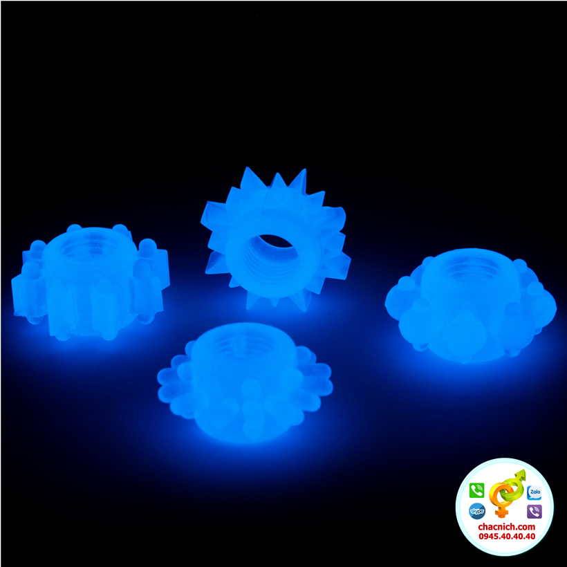 4 Vòng Cockring Phát Sáng Lovetoy Lumino Play Silicon Tăng Khoái Cảm