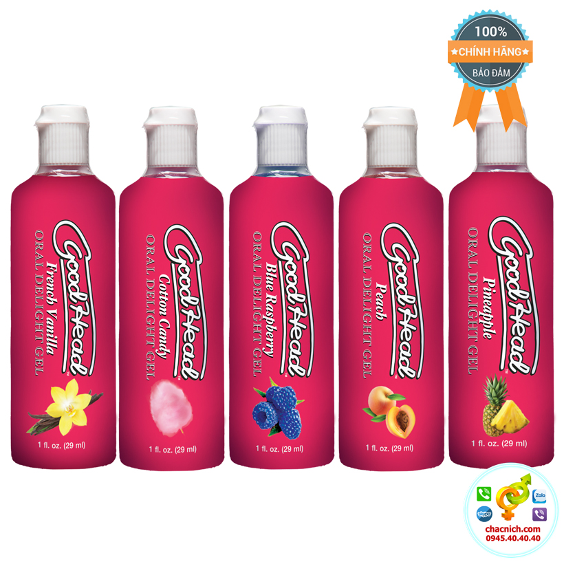 Bộ 5 gel oral sex hương vị hấp dẫn kích thích niềm vui GoodHead Mỹ