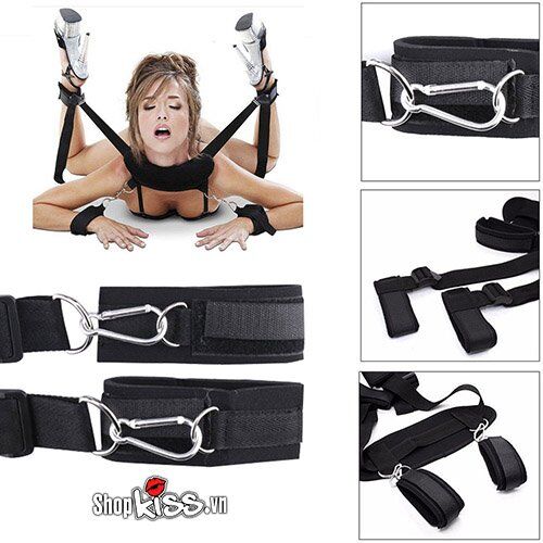 Bộ đeo chân tay cổ bạo dâm siêu độc độc quyền thoả mãn